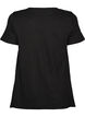 T-shirt &agrave; col rond et coupe &eacute;vas&eacute;e, Noir, Packshot image number 1