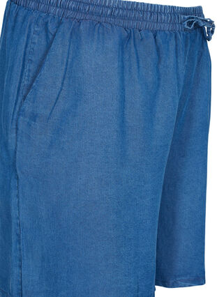 Short ample avec cordon de serrage et poches, Blue denim, Packshot image number 2
