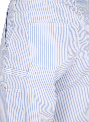 Gestreepte cargo jeans met rechte pasvorm, Blue White Stripe, Packshot image number 3