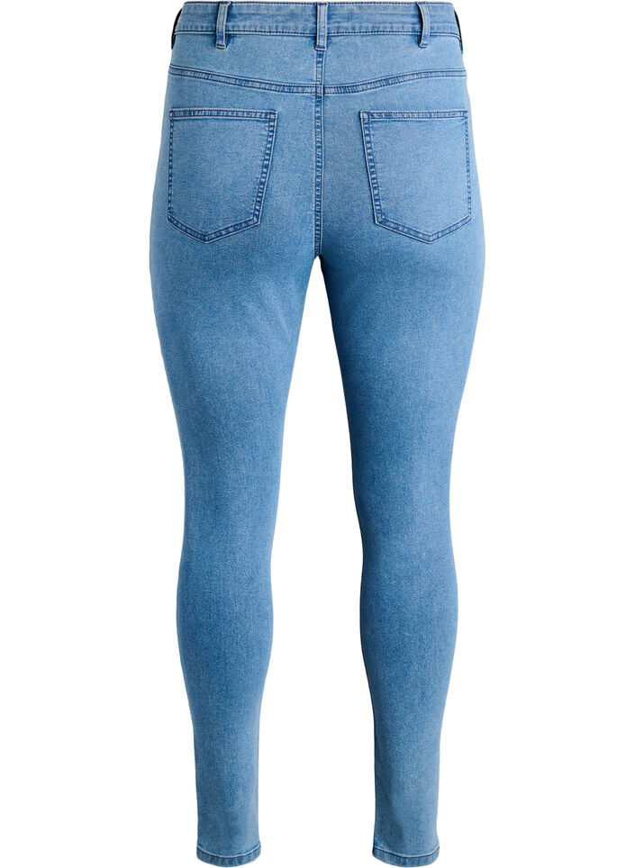 Jean Amy taille haute coupe super slim, Bleu, Packshot image number 1