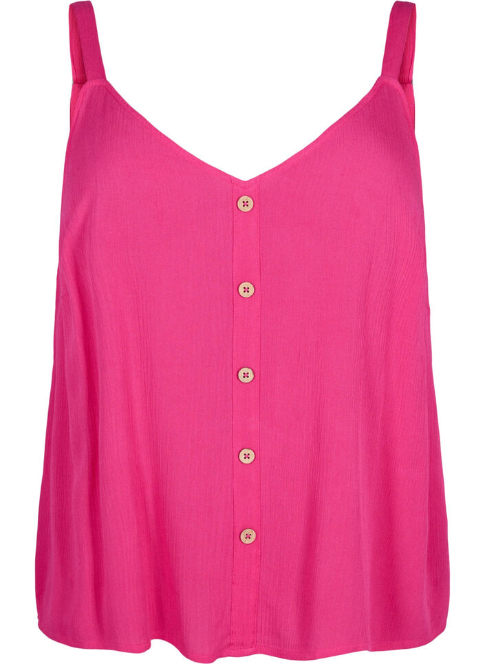 Viscose top met smalle bandjes, Raspberry Sorbet, Packshot image number 0
