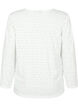 Blouse met V-hals en gaatjespatroon, Off White, Packshot image number 1