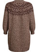 Robe en maille avec motif jacquard, Marron, Packshot image number 1