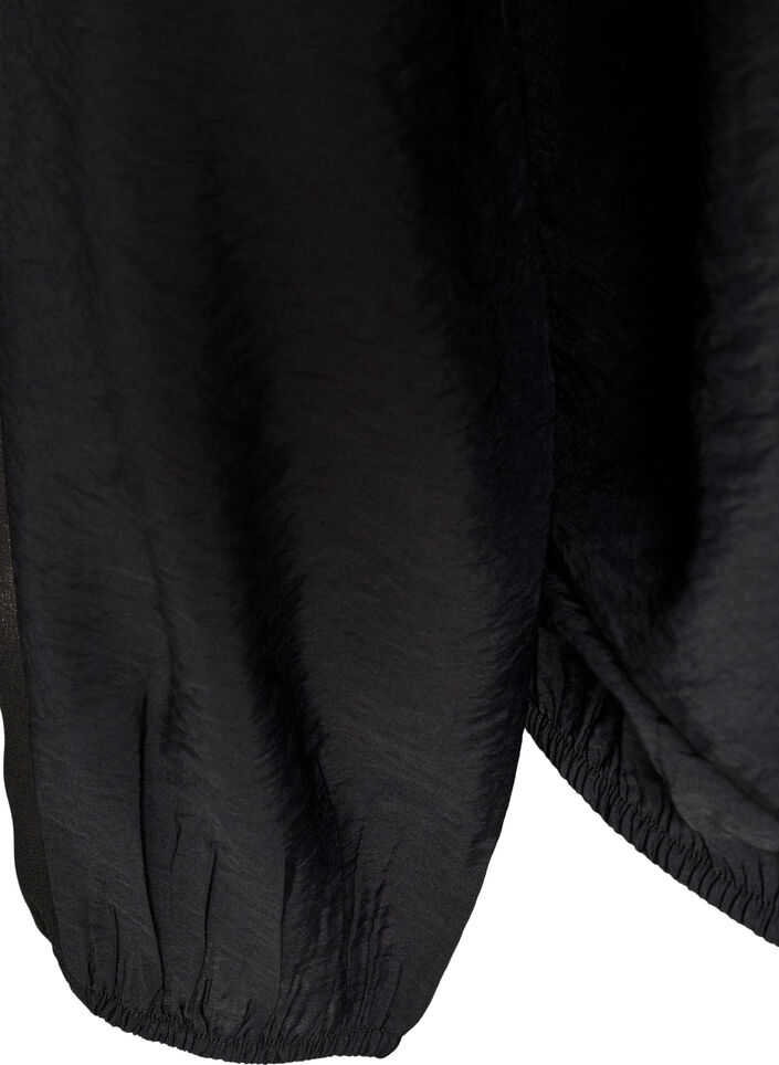 Blouse met balloneffect en chiffondetails, Zwart, Packshot image number 3