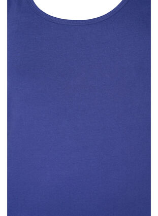 Top basique de couleur unie en coton, Deep Cobalt, Packshot image number 2