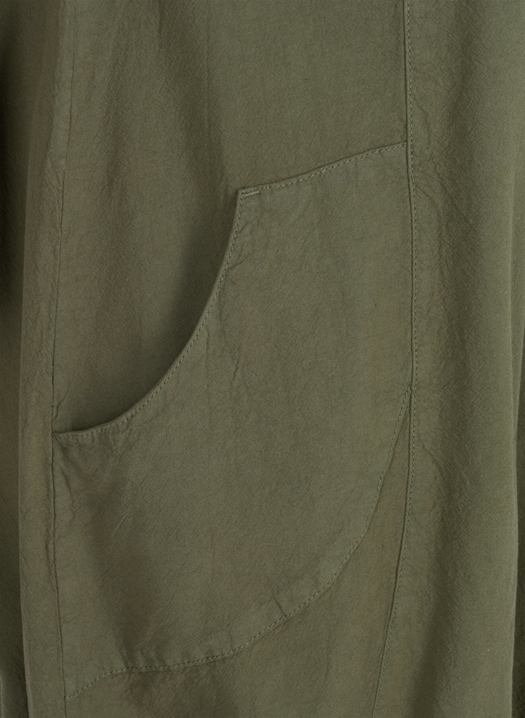 Zizzi Robe en coton &agrave; manches courtes, Vert, Packshot image number 2