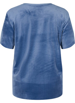 T-shirt en velours à manches courtes, Vintage Indigo, Packshot image number 1