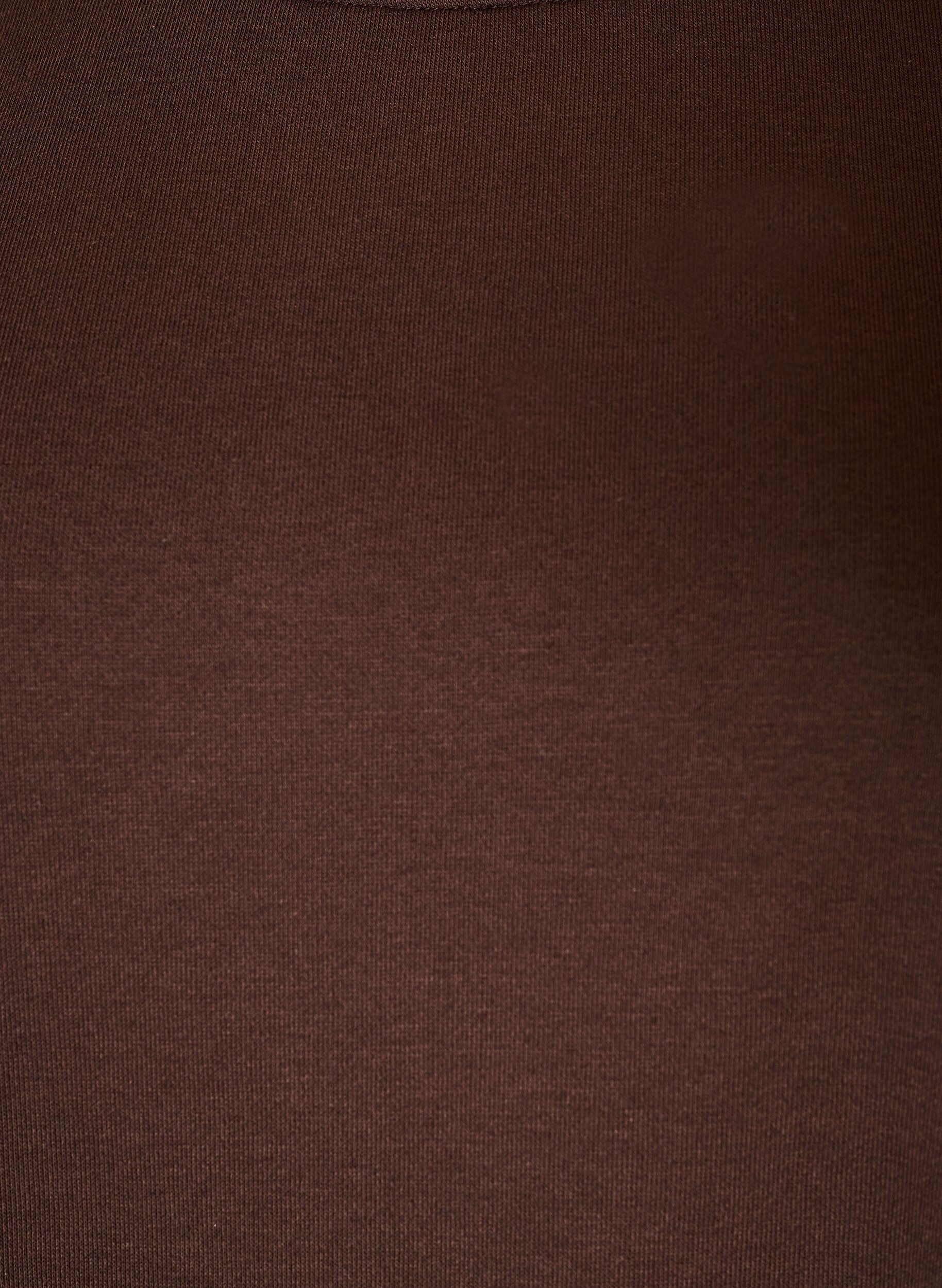 ZizziSweatshirtjurk met ruches in laagjes en A-lijnvorm, Bruin, Packshot image number 2