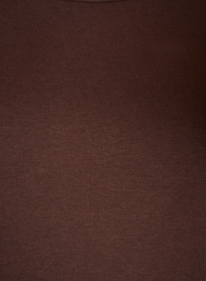 Sweatshirtjurk met ruches in laagjes en A-lijnvorm, Bruin, Packshot image number 2