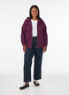 Sweatshirt met capuchon, ritssluiting en zakken, Paars, Model image number 1