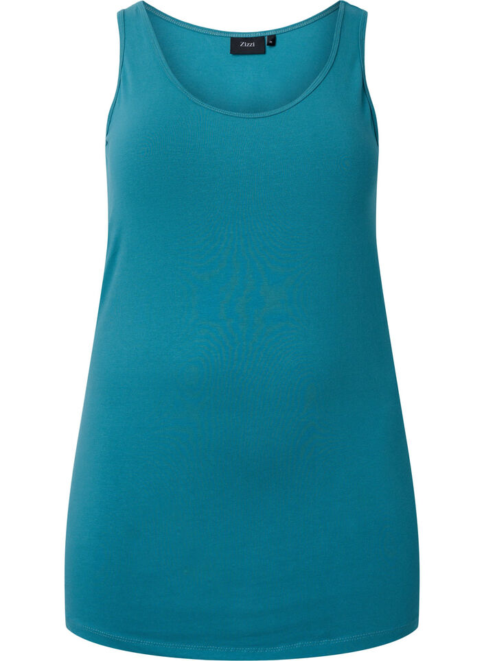 Haut basique en coton, Brittany Blue, Packshot image number 0