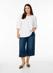 Blouse met textuur en 3/4 mouwen, Wit, Model image number 1