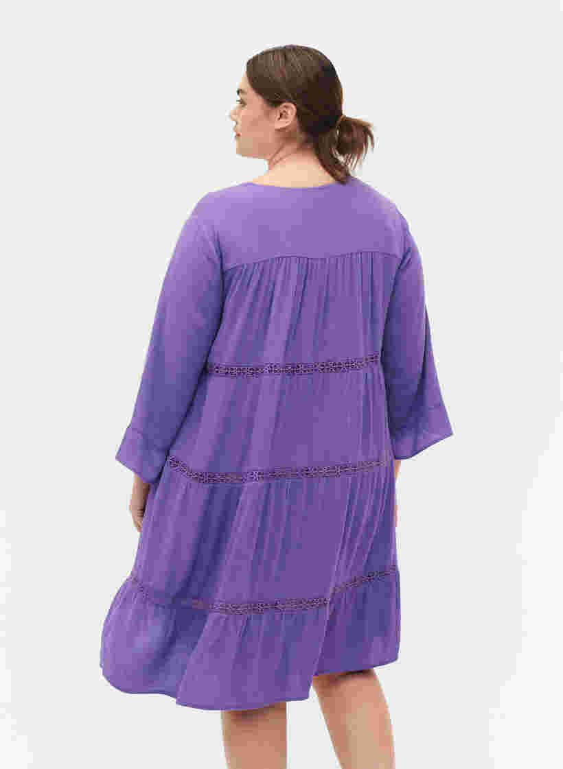 Robe de plage en coton, Royal Lilac, Model image number 1