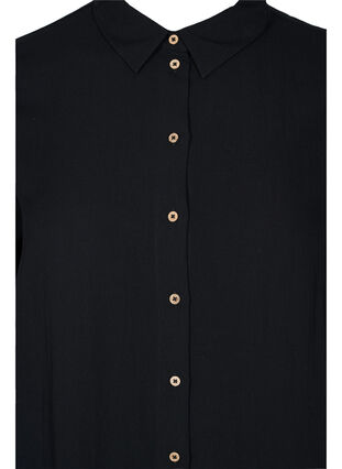 Robe chemise longue en viscose, Black, Packshot image number 2