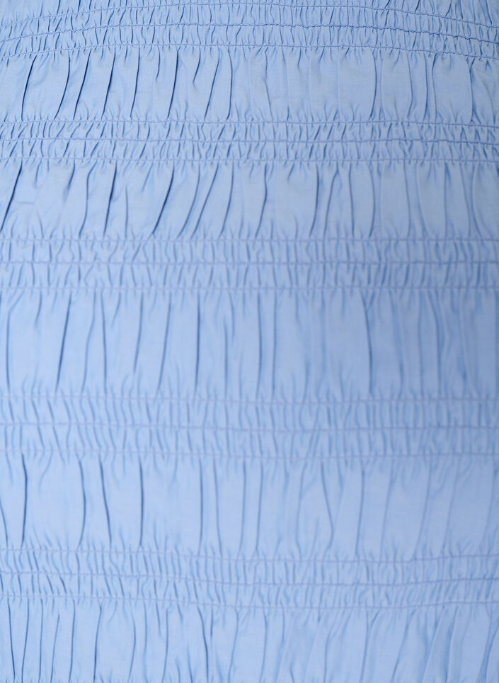 Blouse smock&eacute;e avec ourlet &agrave; volants et col bateau, Bleu, Packshot image number 2
