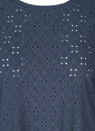 Blouse à manches 3/4 et broderie anglaise, Mood Indigo, Packshot image number 2