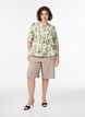 Blouse imprim&eacute;e &agrave; manches 1/2, Vert clair, Model image number 1