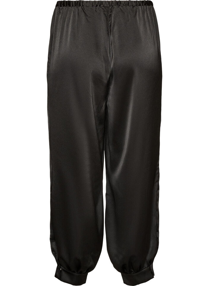 Pantalon ballon satin&eacute;, Noir, Packshot image number 1