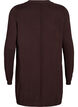 Lang gebreid vest van een viscose mix, Bruin, Packshot image number 1