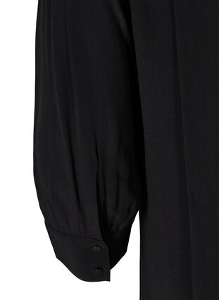 Robe chemise viscose, Black, Packshot image number 3