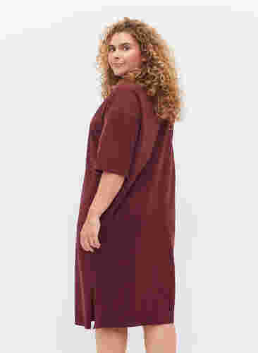 Katoenen jurk met korte mouwen en splitjes, Port Royal, Model image number 1