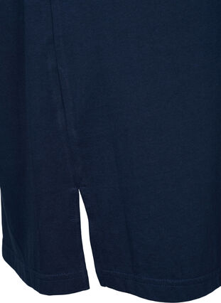 Robe t-shirt en coton avec détails imprimés, Navy Blazer, Packshot image number 3