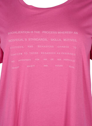 T-shirt avec motif de texte, Shocking Pink W.Pink, Packshot image number 2
