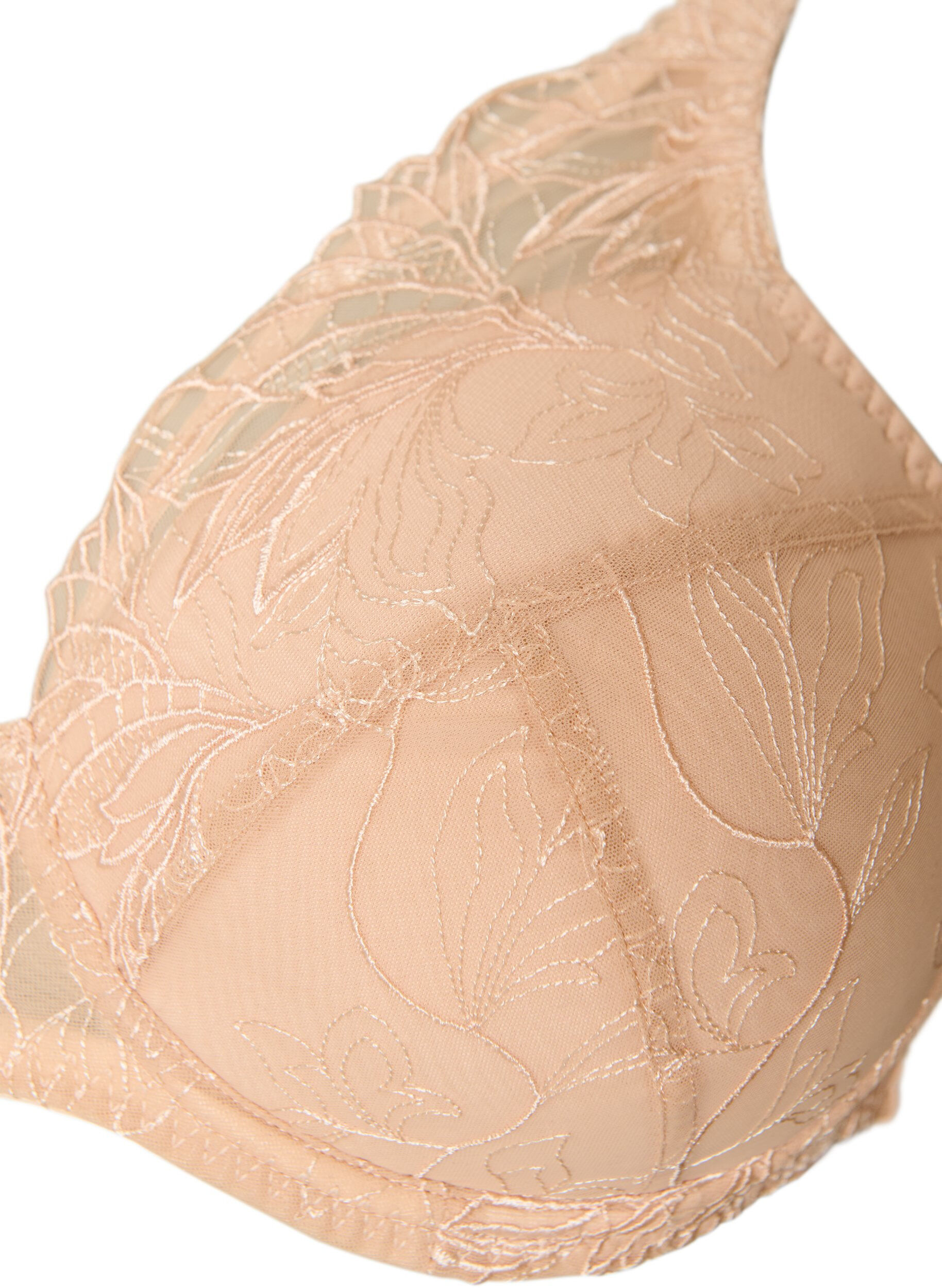 ZizziSoutien-gorge rembourr&eacute; en dentelle avec armatures, Beige, Packshot image number 2