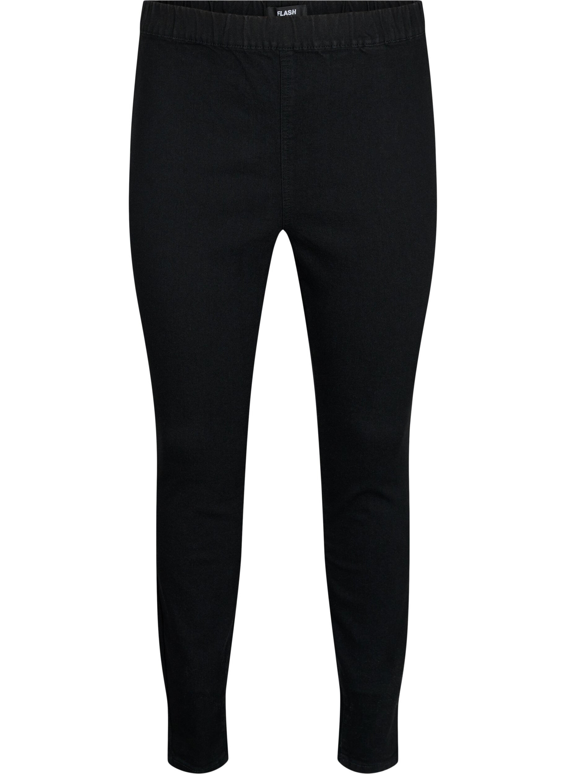 Zizzi FLASH - Jegging ajust&eacute; &agrave; taille haute, Black, Packshot image number 0