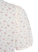 Jersey blouse met korte mouwen en bloemenprint, Wit, Packshot image number 3