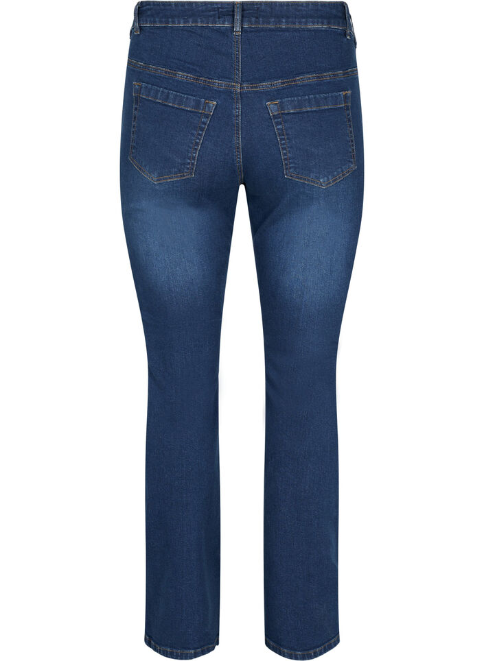 Ellen bootcut jeans met hoge taille, Dark blue, Packshot image number 1
