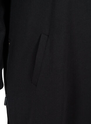 Robe pull avec poches et fente, Black, Packshot image number 3
