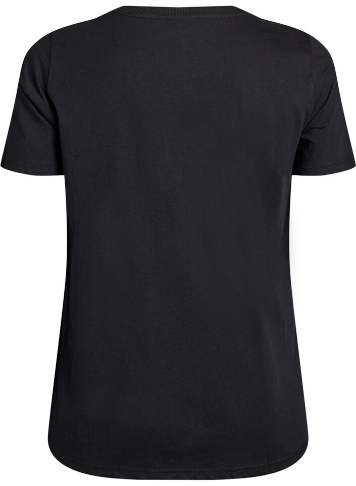 Kerst T-shirt van biologisch katoen, Zwart, Packshot image number 1