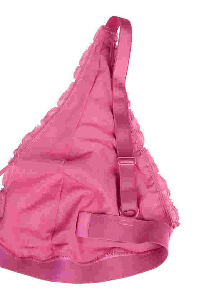 Support the breasts - Soutien-gorge en dentelle avec détails , Rose, Packshot image number 3