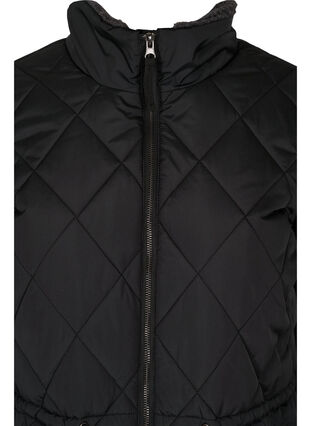 Veste matelassée en peluche et taille ajustable, Black Comb, Packshot image number 2