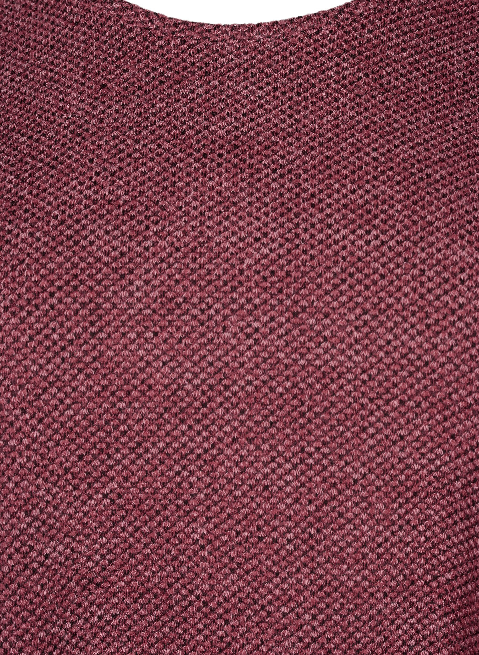 Zizzi Chemisier en m&eacute;lange avec col rond et manches longues, Dry Rose, Packshot image number 2