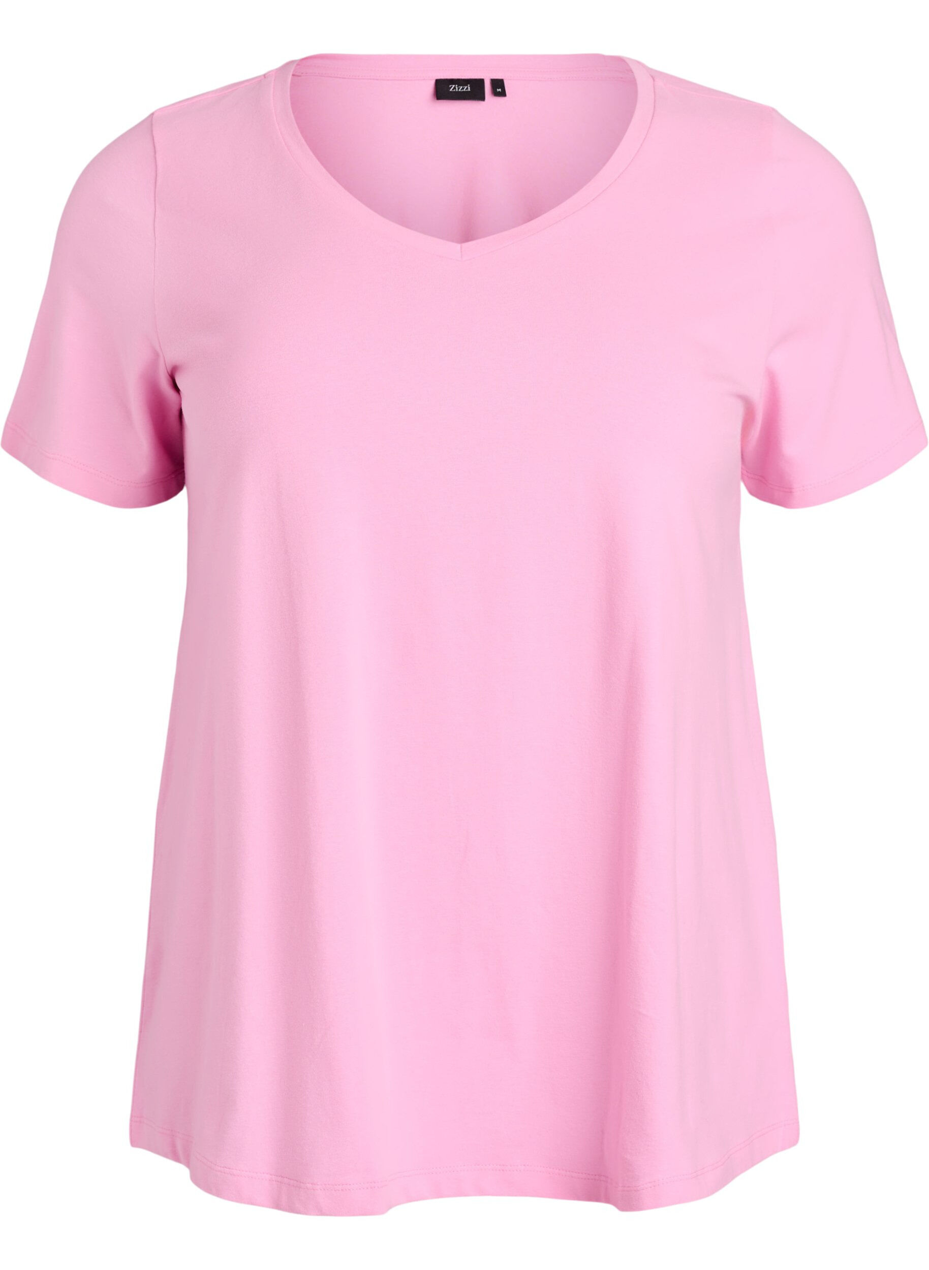 Effen basis T-shirt van katoen