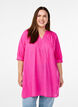 Katoenen tuniek met V-hals, Roze, Model image number 0