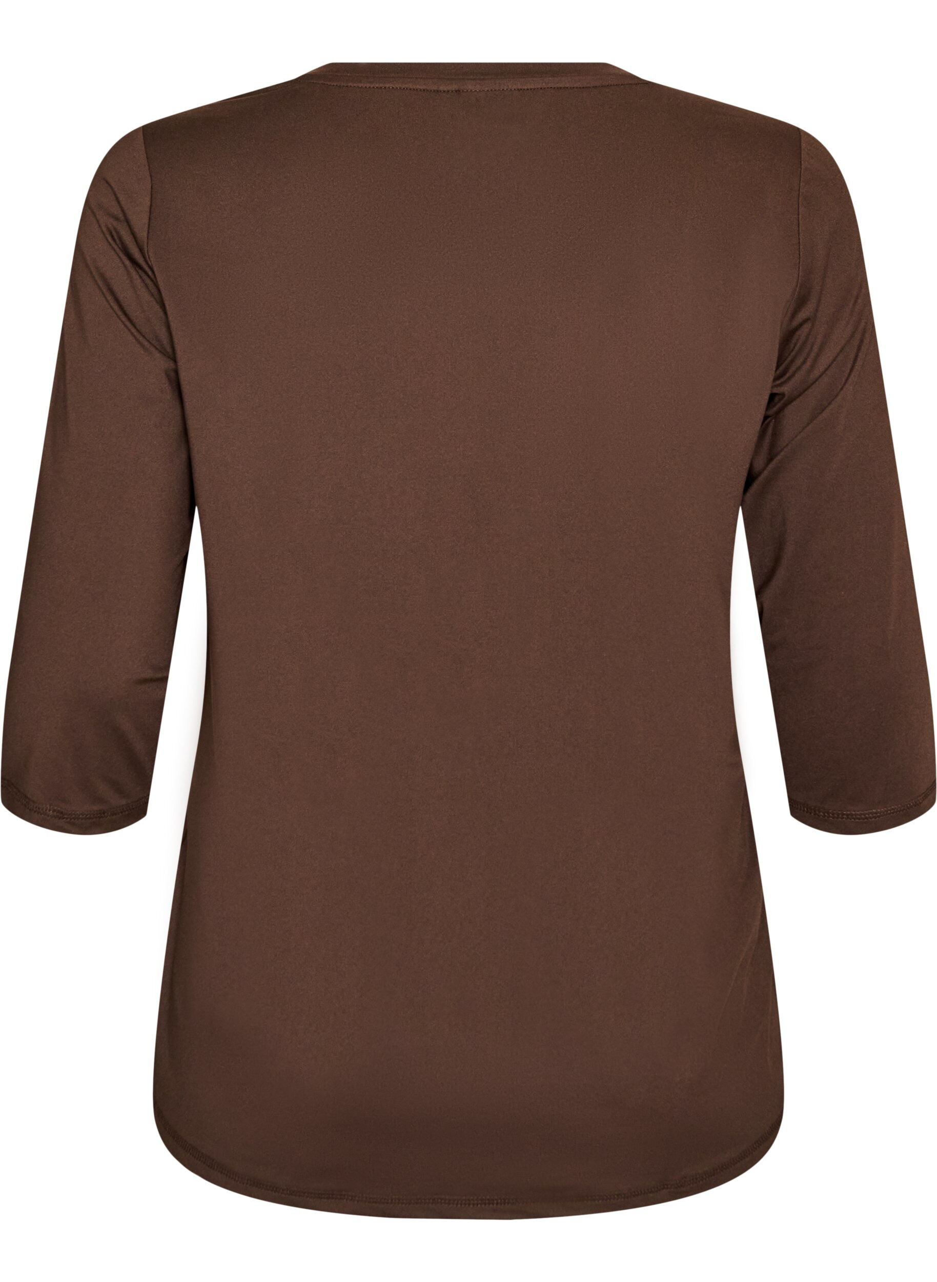 ZizziSporttop met 3/4 mouwen, Bruin, Packshot image number 1