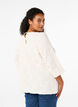 Blouse met 3/4 mouwen en 3D bloemen, Warm Off-white, Model image number 1