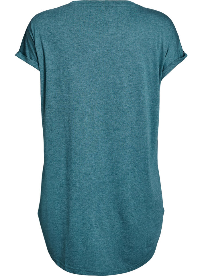 Chemise de nuit &agrave; manches courtes avec imprim&eacute; texte, Vert fonc&eacute;, Packshot image number 1