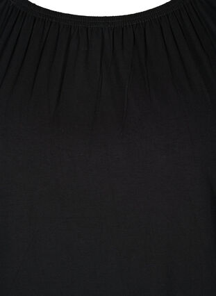 Viscose T-shirt met stretch en korte mouwen, Black, Packshot image number 2