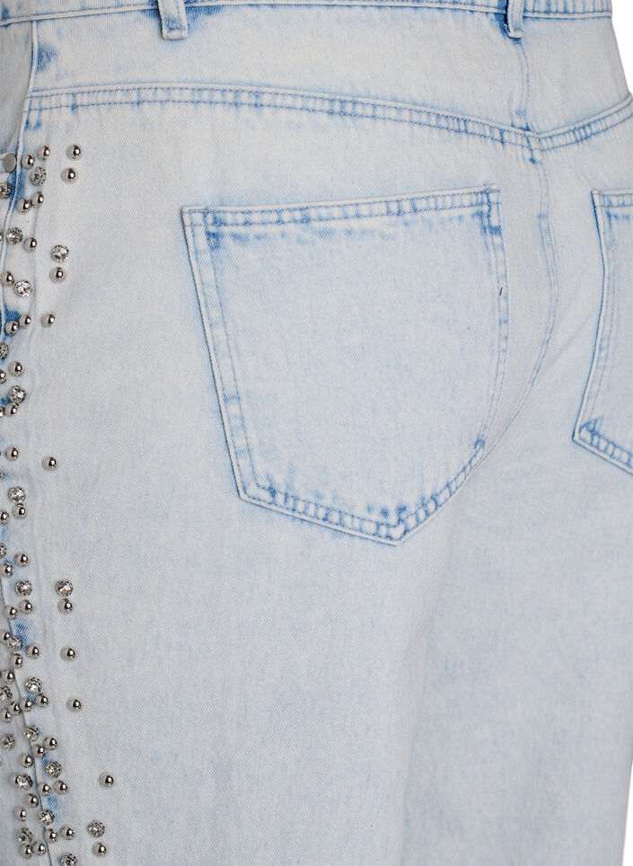 Kiana jeans met decoratieve details langs de zijkanten, Blauw, Packshot
