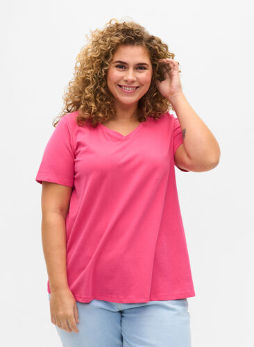 T-shirt basique, Fandango Pink, Model image number 0