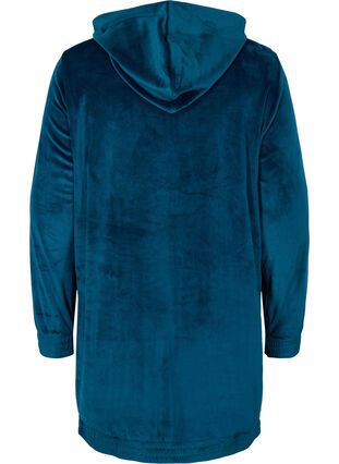 Robe pull en velours avec capuche, Reflecting Pond, Packshot image number 1