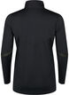 Blouse voor onder een trui met zakken en mesh, Black, Packshot image number 1