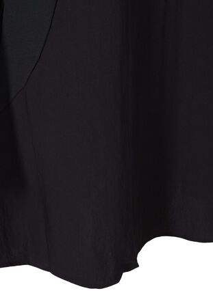 Viscose jurk met korte mouwen en zakken, Black, Packshot image number 3