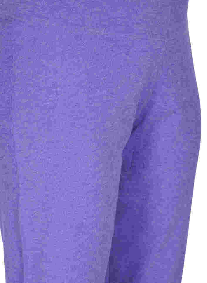 Pantalon en maille mélangée avec côtes, Purple Opulence Mel., Packshot image number 2