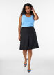 Effen basic top in katoen, Blauw, Model image number 1