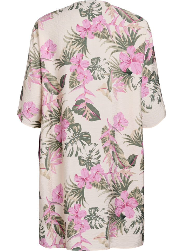 Kimono en viscose avec manches 3/4, Vanille, Packshot image number 1
